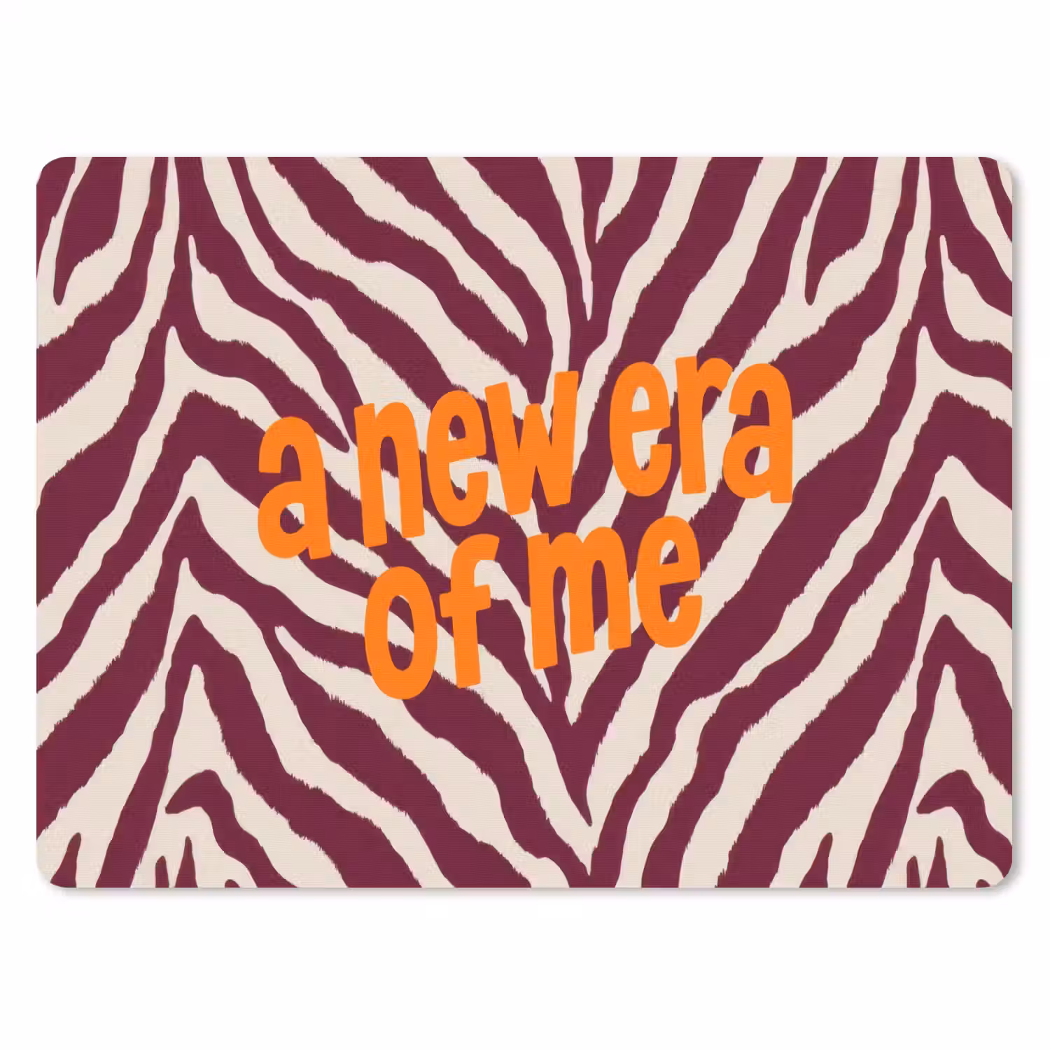 New era - Bordeaux - Zebraprint muismat rubber klein -3d