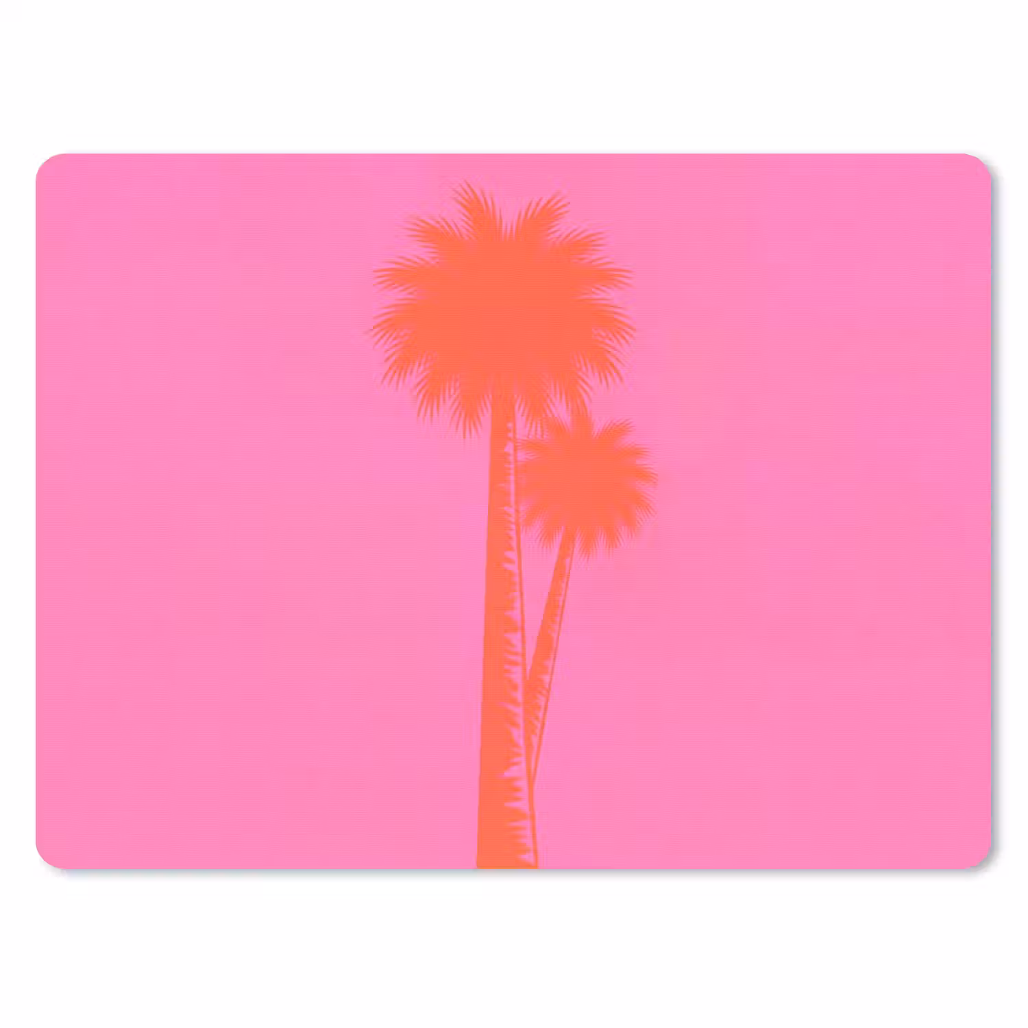Palmbomen - Modern - Roze muismat rubber klein -3d