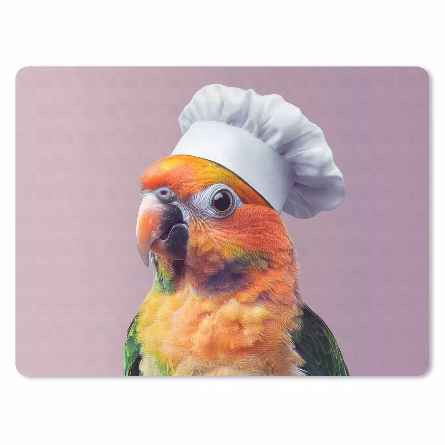 Papegaai - Koksmuts - Nieuwsgierig - Vogel muismat rubber klein -3d