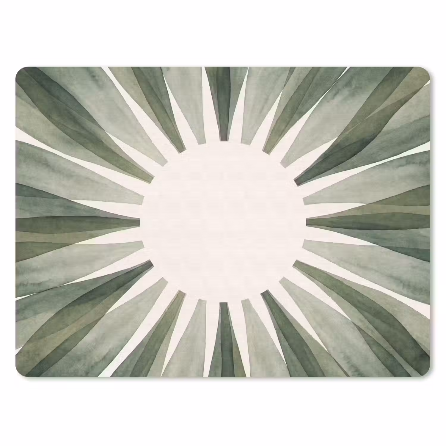Planten - Abstract - Waterverf - Groen - Natuur muismat rubber klein -3d