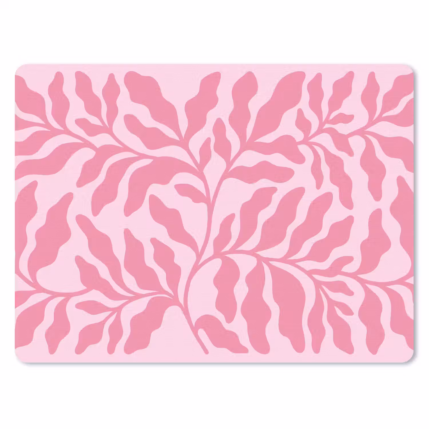Planten - Organisch - Abstract - Modern - Roze muismat rubber klein -3d