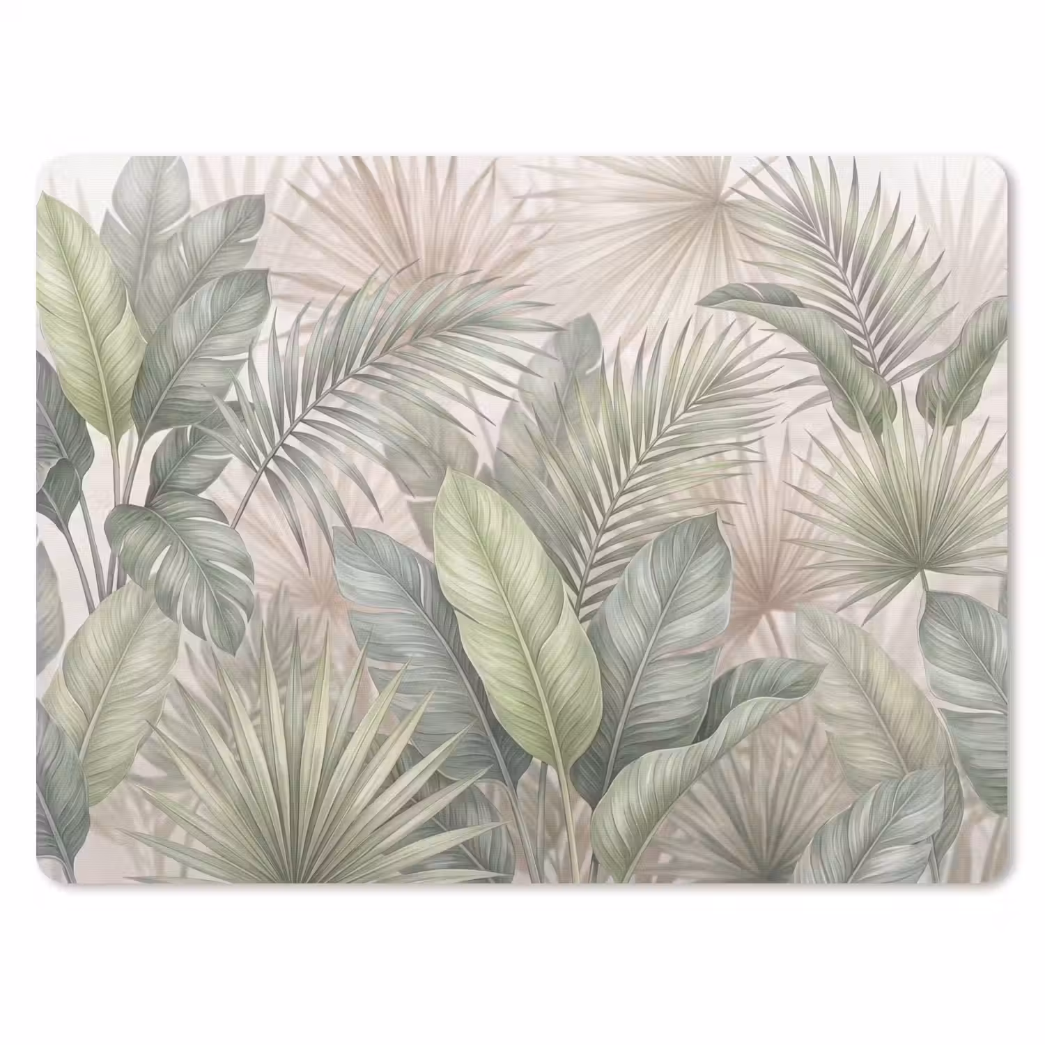 Planten - Tropisch - Bladeren - Groen - Natuur muismat rubber klein -3d