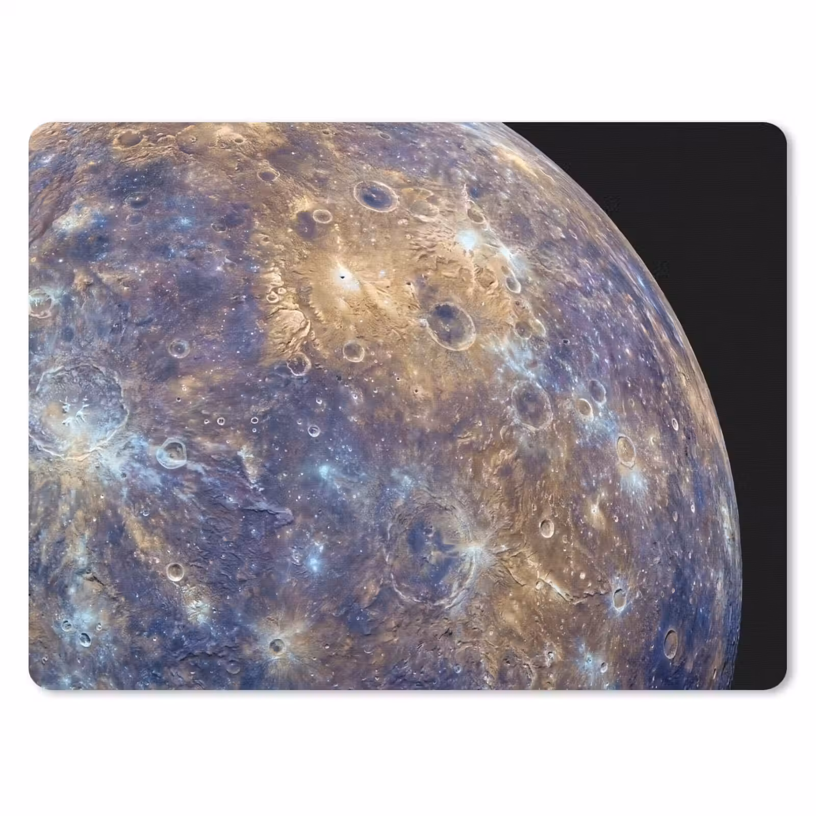 Mauspad - Planet – Krater – Weltraum - Planeet - Kraters - Ruimte muismat rubber klein