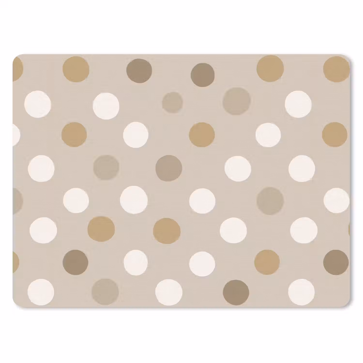 Polka - Dots - Beige muismat rubber klein 262 -3d