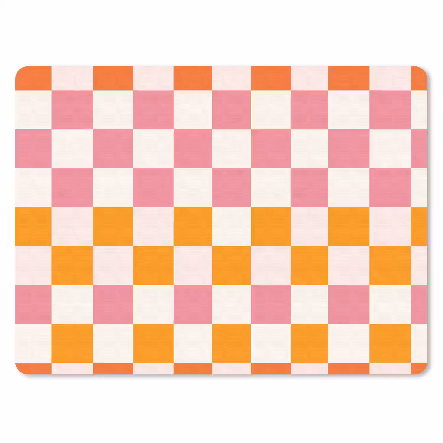 Vierkant - Patroon - Oranje muismat rubber klein 262 -3d