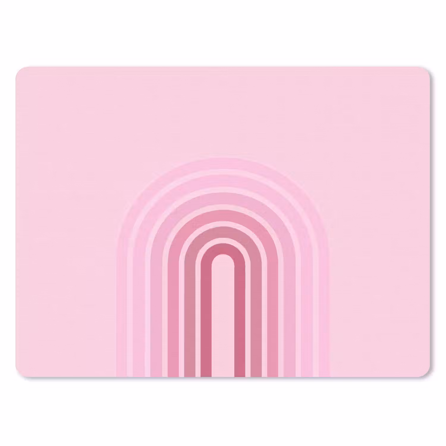 Regenboog - Roze - Abstract - Modern - Minimalistisch muismat rubber klein -3d