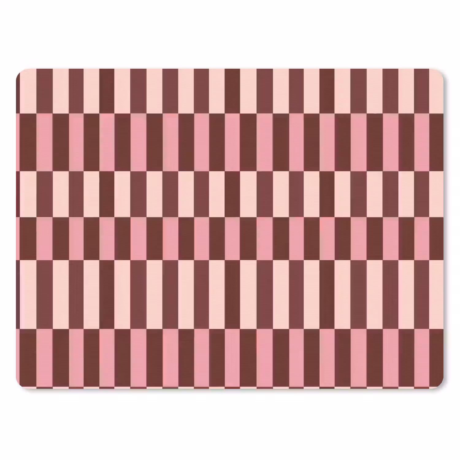 Roze - Rood - Blokjes muismat rubber klein 262 -3d