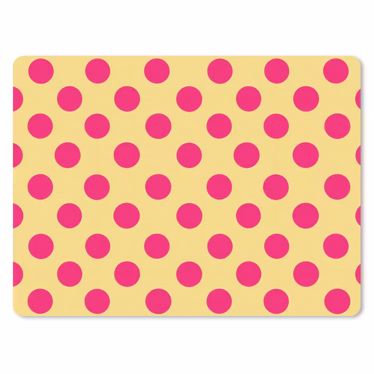 Roze - Stippen - Geel muismat rubber klein 262 -3d