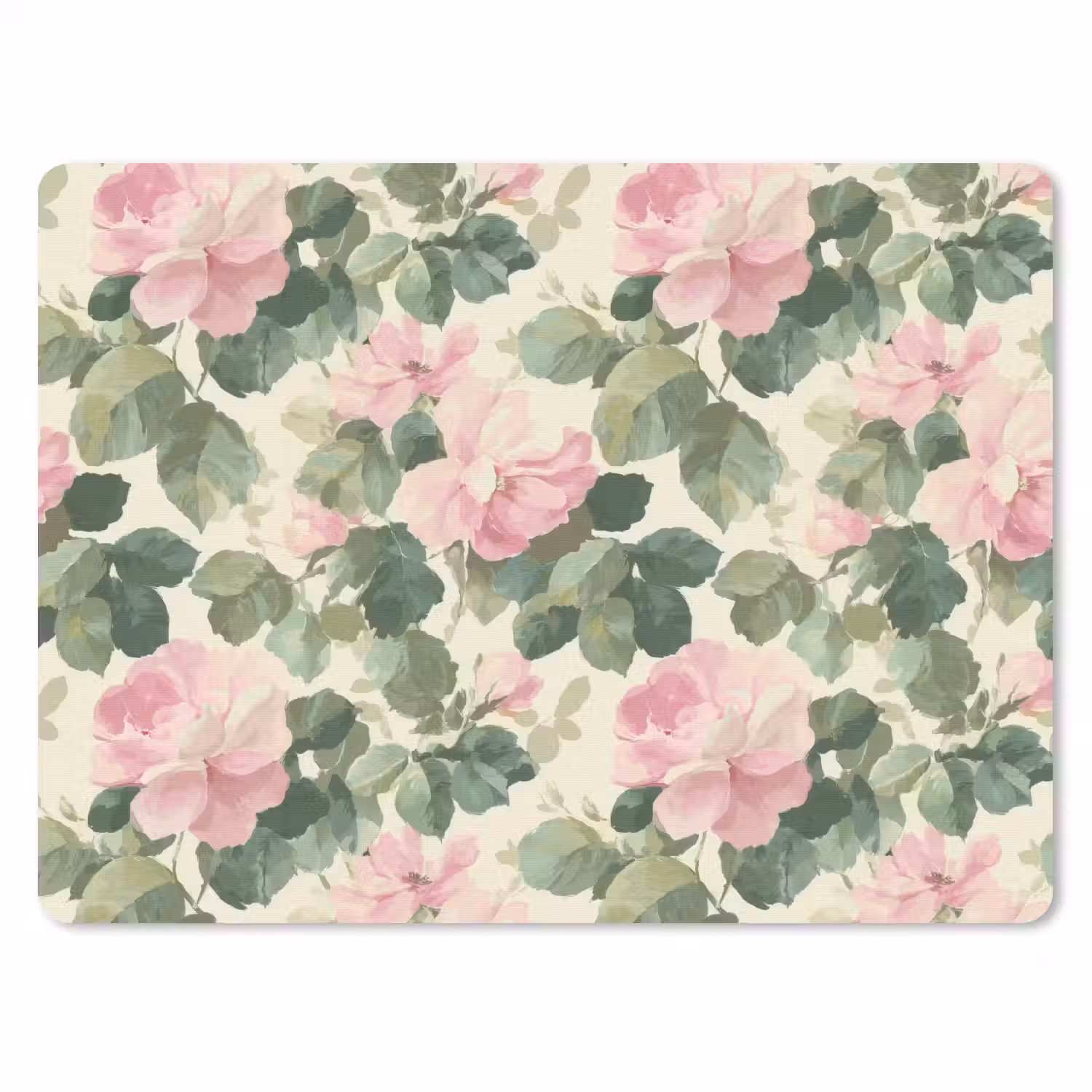Rozen - Botanisch - Roze muismat rubber klein 262 -3d