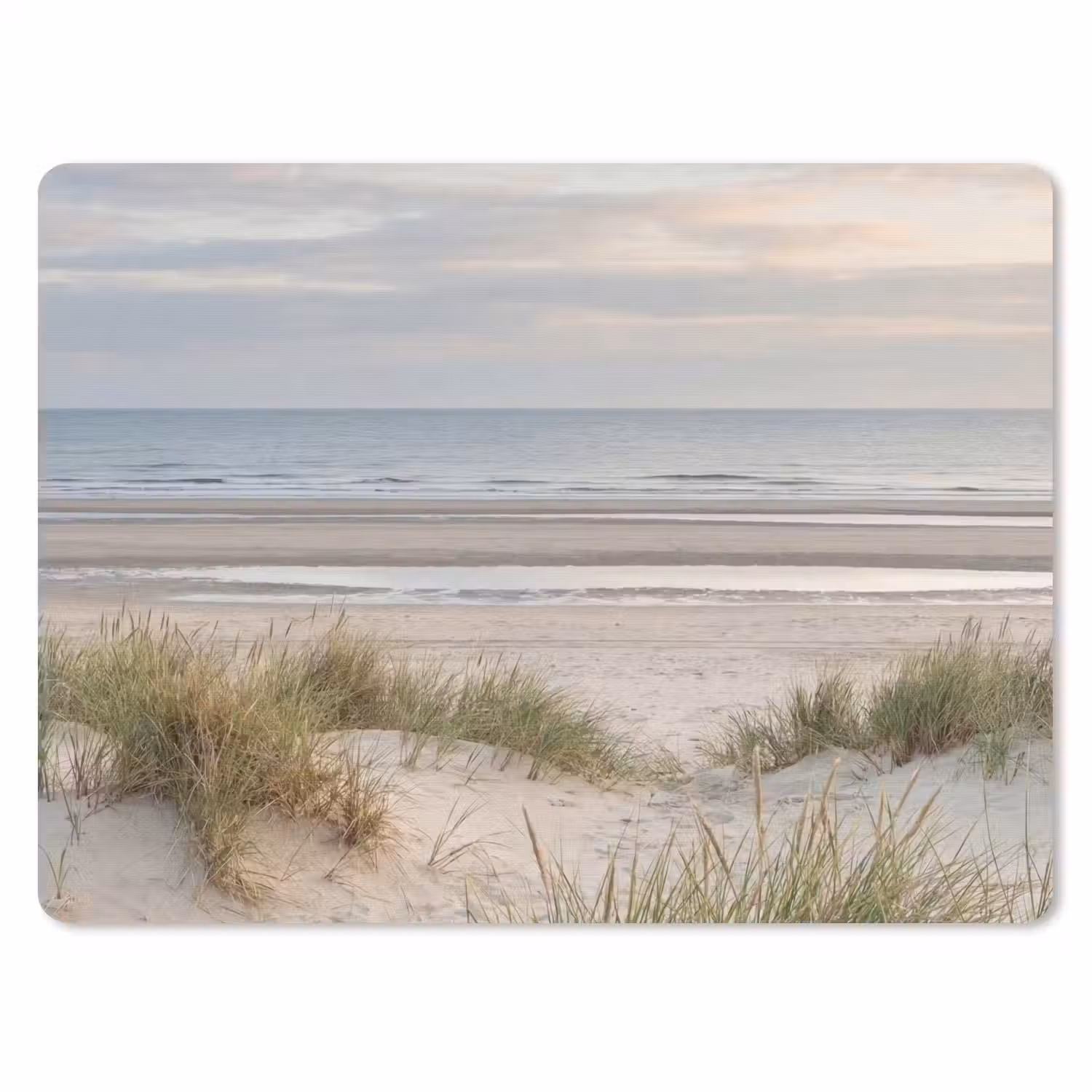 Zandstrand - Bewolkt - Duinen muismat rubber klein -3d
