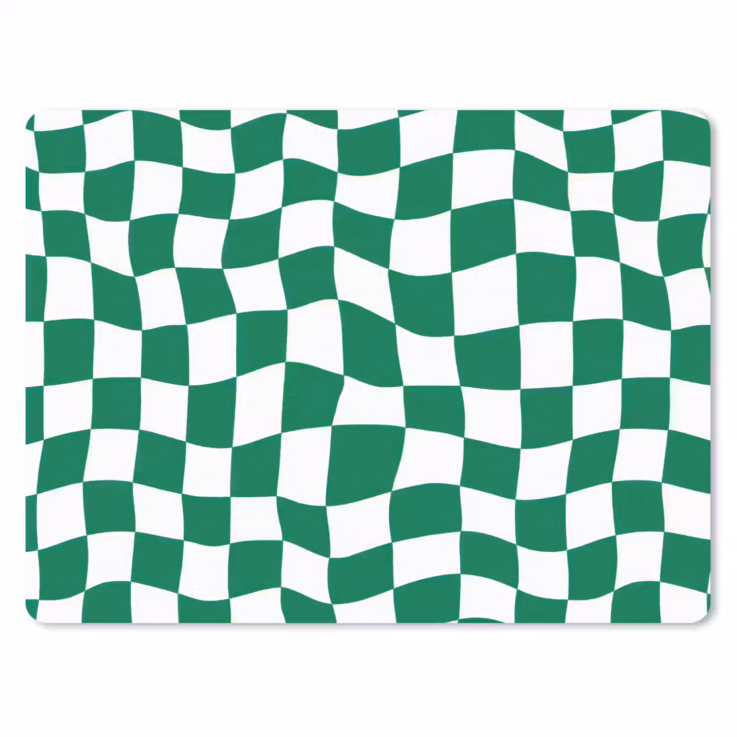 Schaakbord - Golvend - Groen muismat rubber klein 262 -3d
