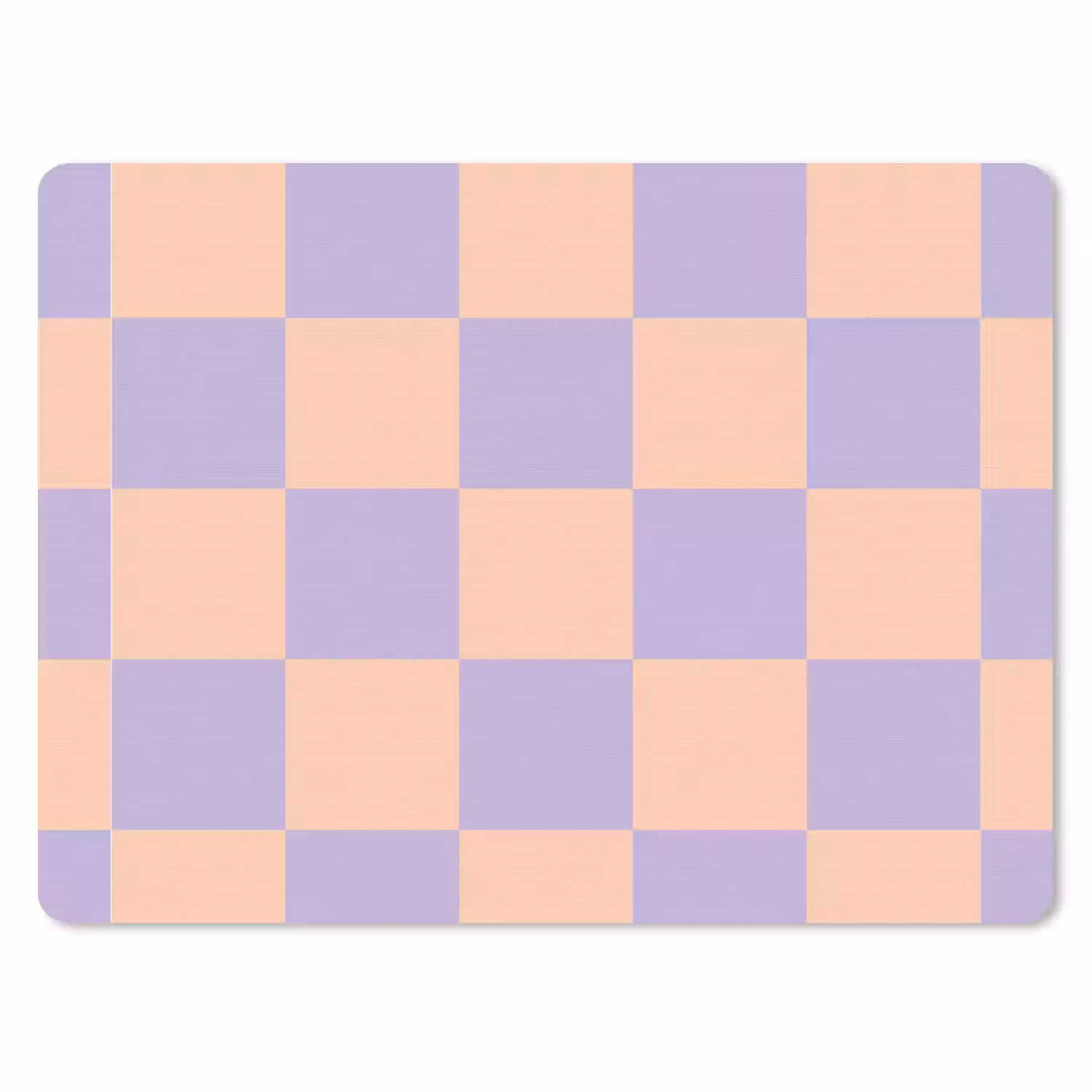 Schaakbord patroon - Paars - Roze - Blokjes muismat rubber klein -3d