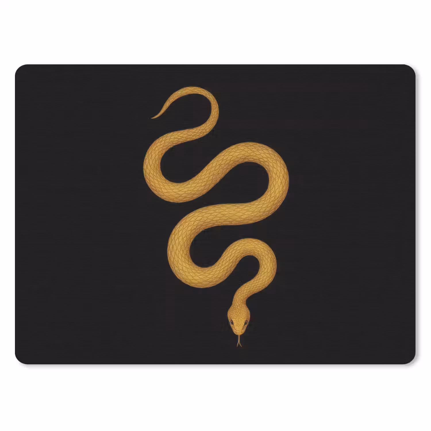 Slang - Minimalistisch - Goud muismat rubber klein -3d