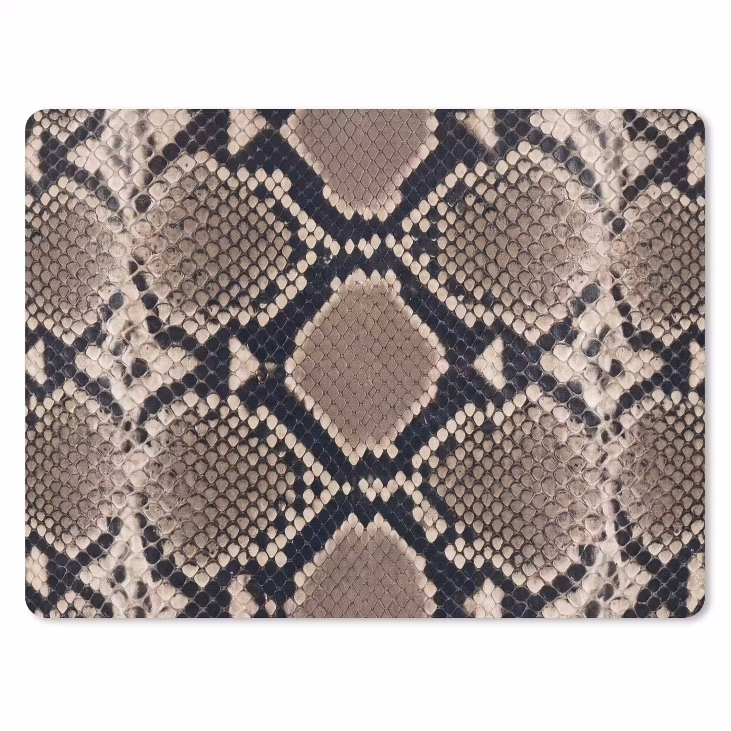 Slangenprint - Python - Bruin muismat rubber klein -3d