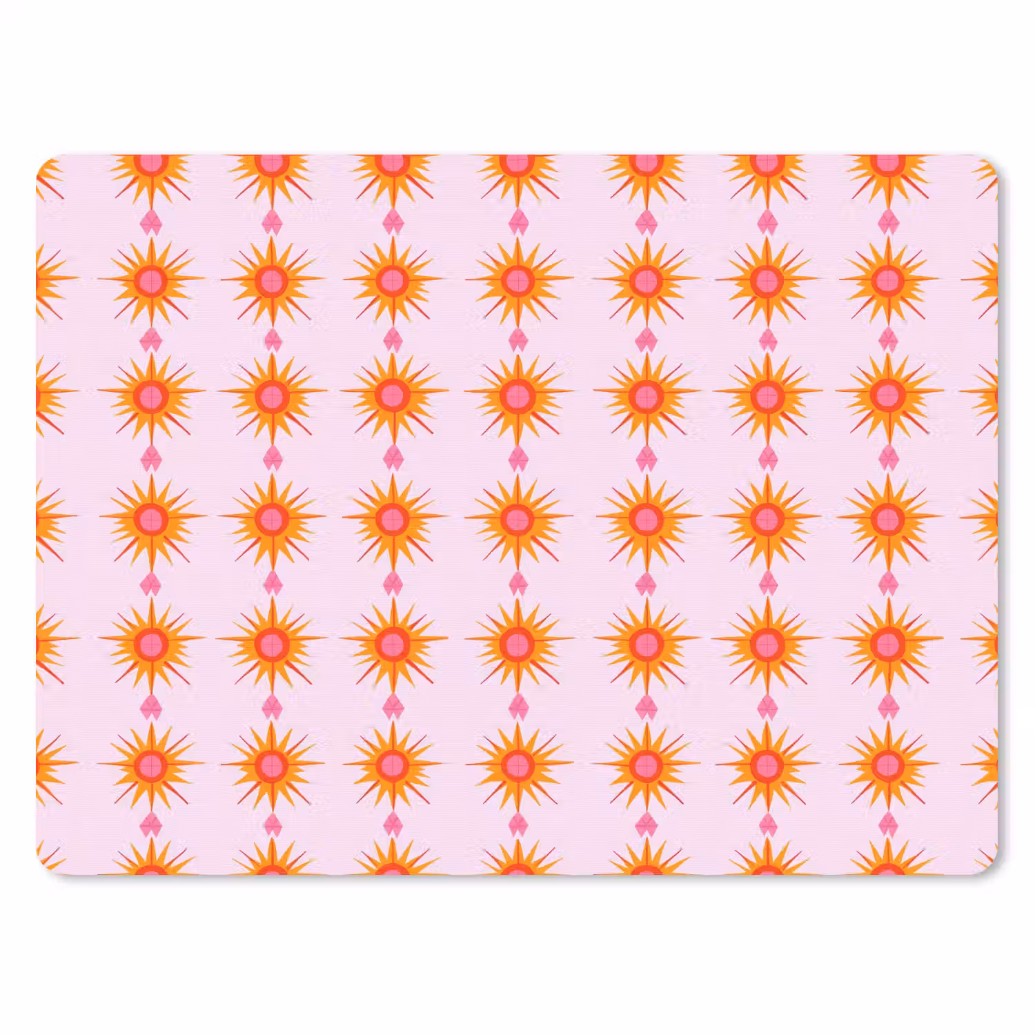 Zon - Motief - Roze muismat rubber klein 262 -3d