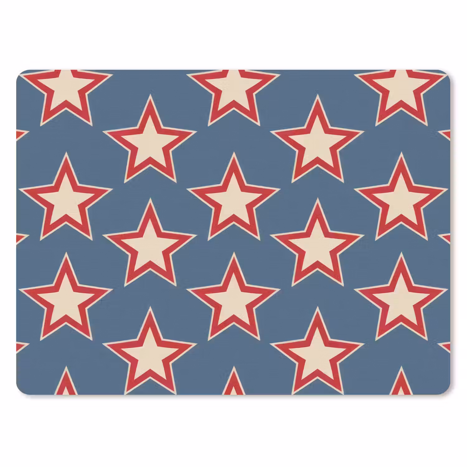 Ster - Klassiek - Blauw muismat rubber klein 262 -3d