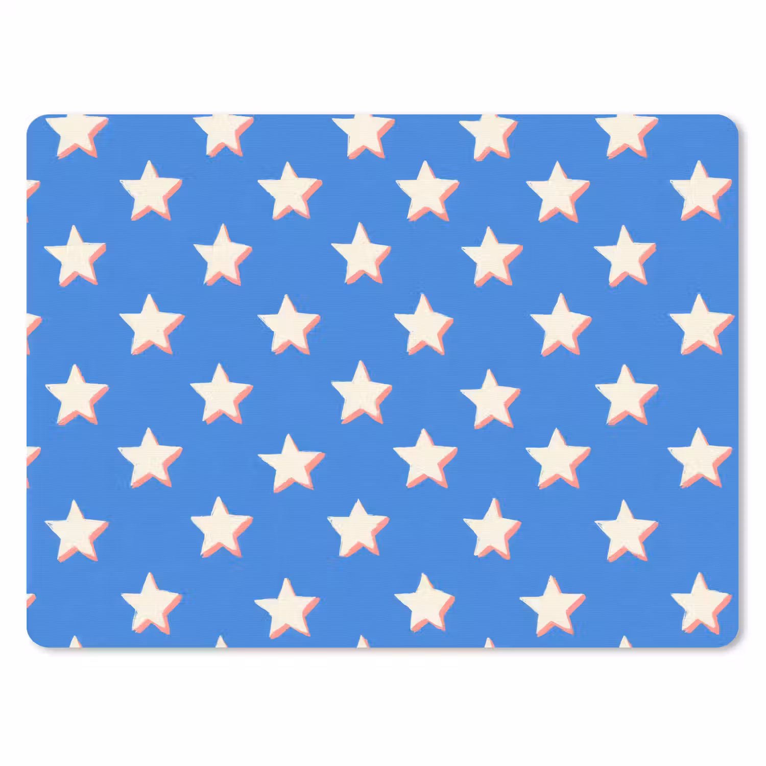 Sterren - Patroon - Blauw muismat rubber klein 262 -3d