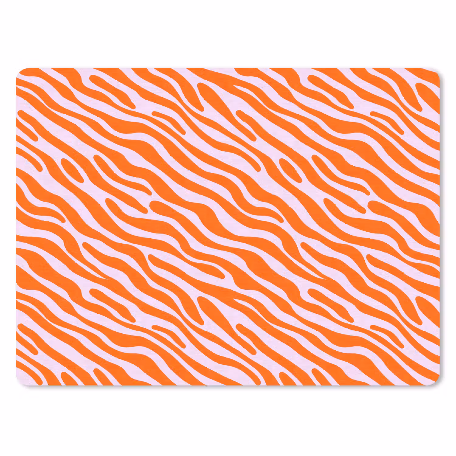 Strepen - Dynamisch - Oranje muismat rubber klein 262 -3d
