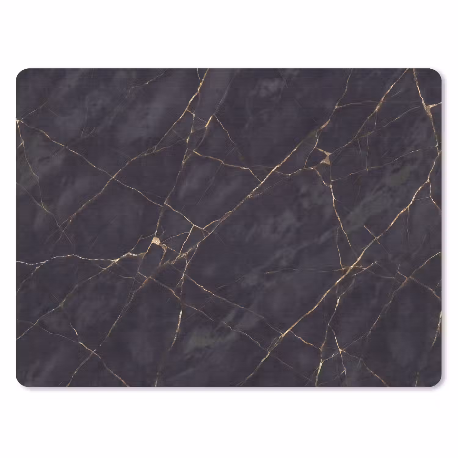 Textuur - Gouden lijnen - Abstract - Modern - Zwart muismat rubber klein -3d