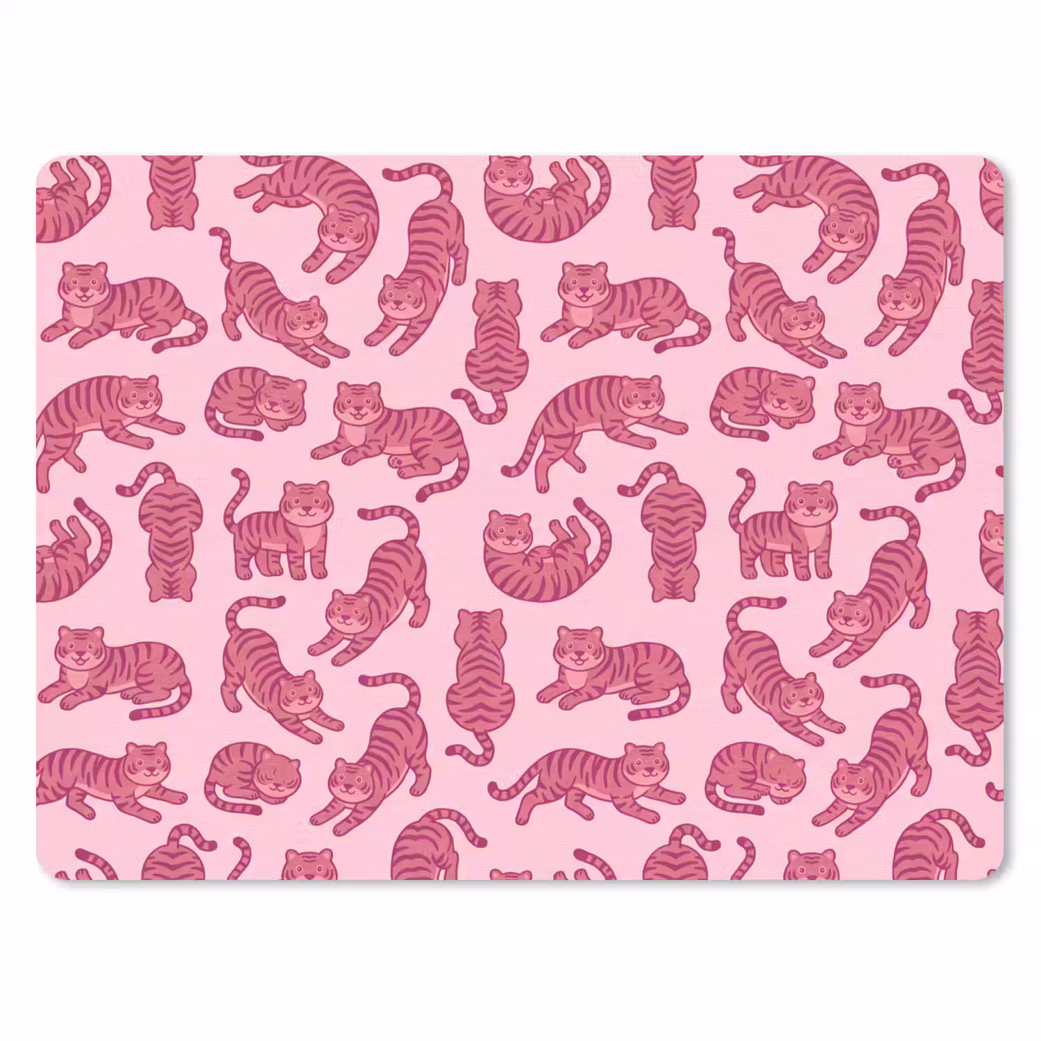 Dieren - Patroon - Roze - Speels - Cartoon muismat rubber klein -3d