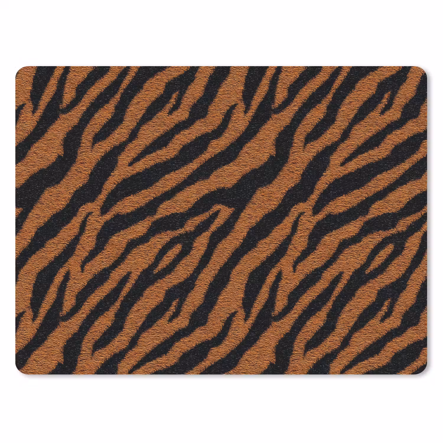 Tijger - Vacht - Zwart muismat rubber klein 262 -3d