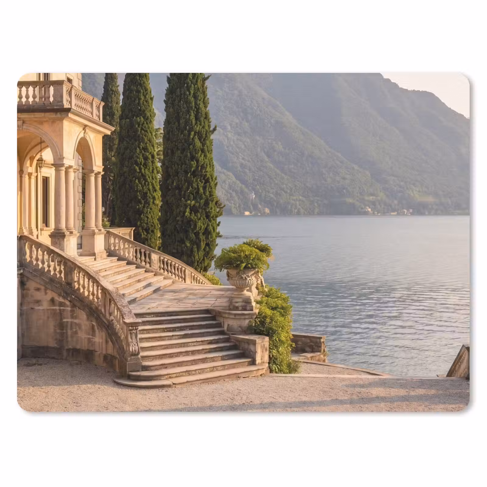 Mauspad - Villa – Wasser – Treppen - Villa - water -trappen muismat rubber klein