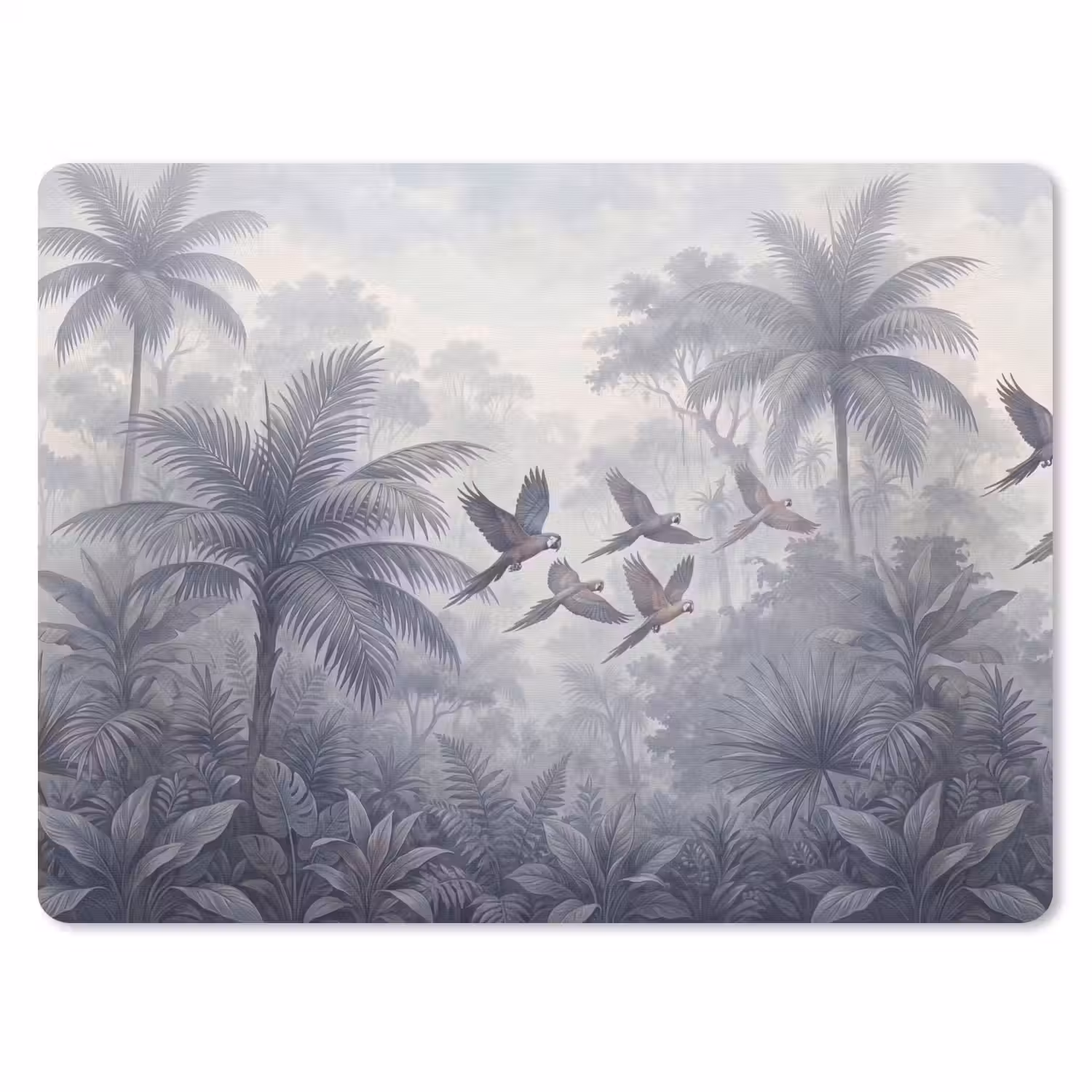 Vogel - Vliegend - Jungle - Vintage - Dieren muismat rubber klein -3d