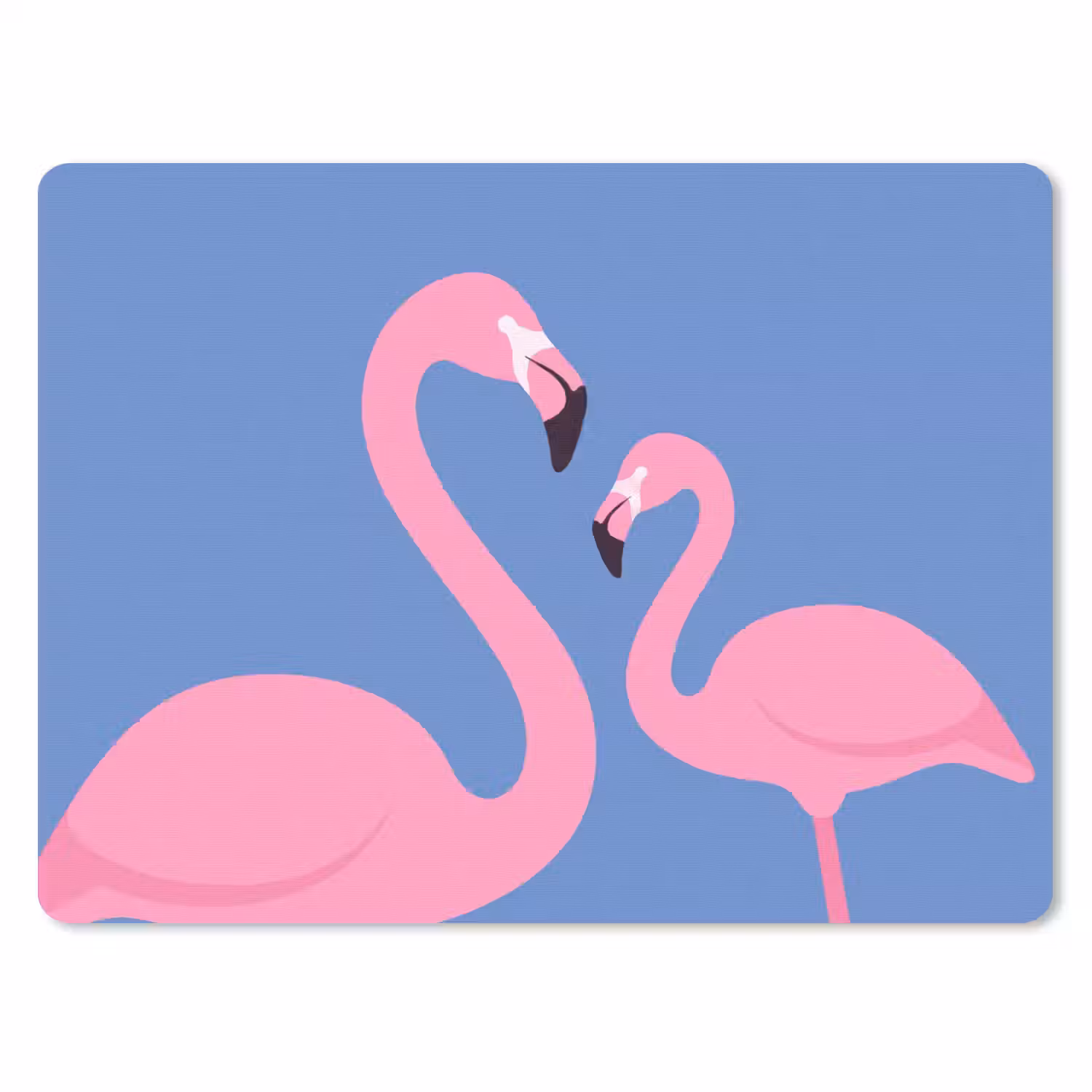 Vogel - Paar - Dieren - Modern - Roze muismat rubber klein -3d