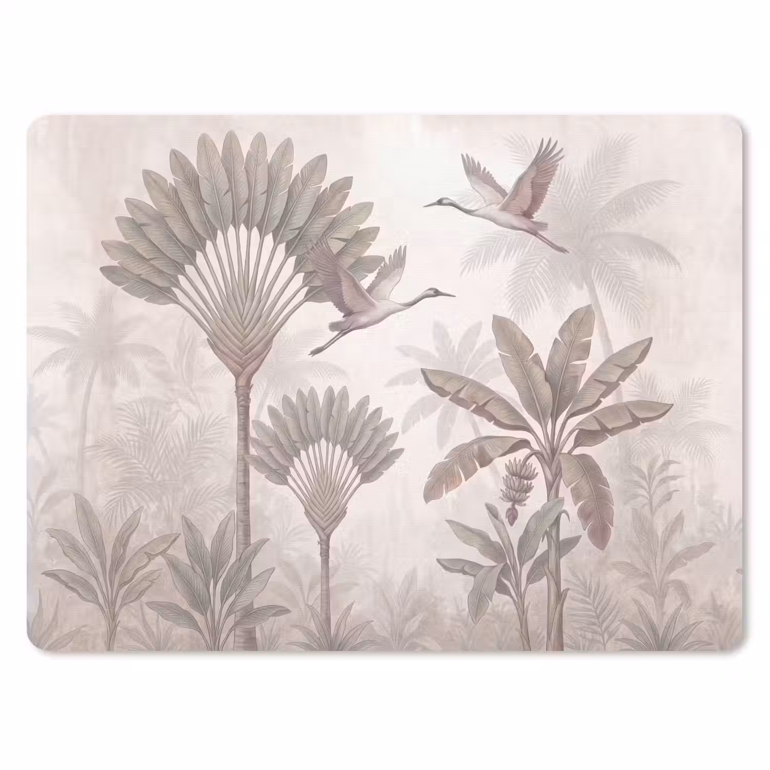 Vogel - Tropisch - Jungle - Natuur - Beige muismat rubber klein -3d