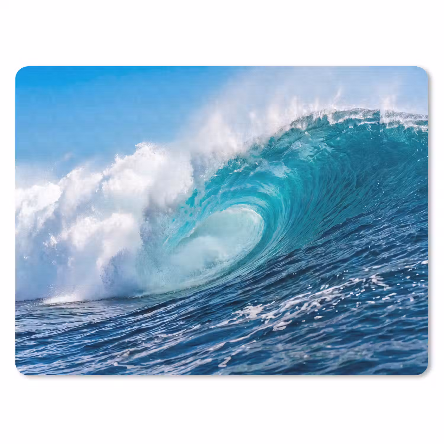 Golf - Oceaan - Water - Dynamisch - Blauw muismat rubber klein -3d