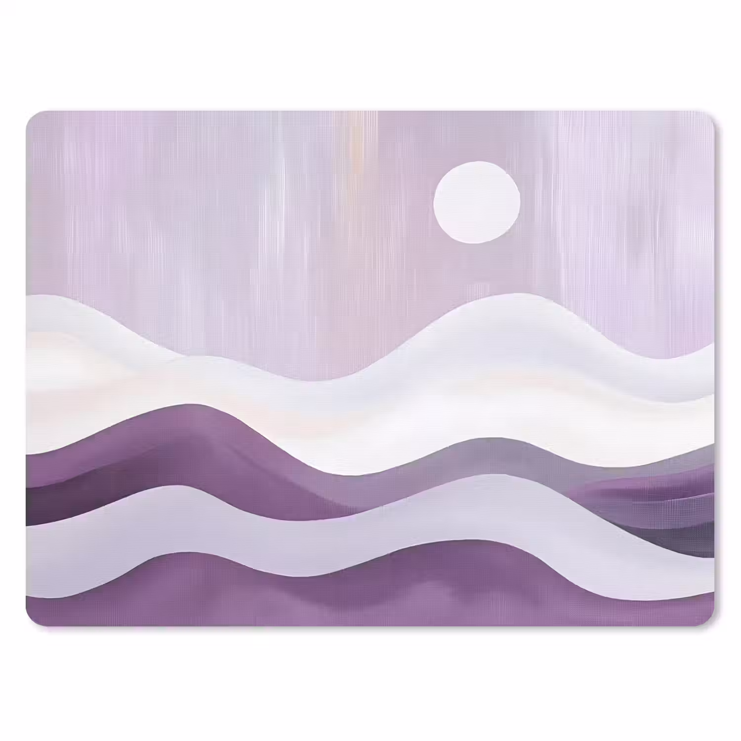Golven - Heuvels - Abstract - Paars muismat rubber klein -3d