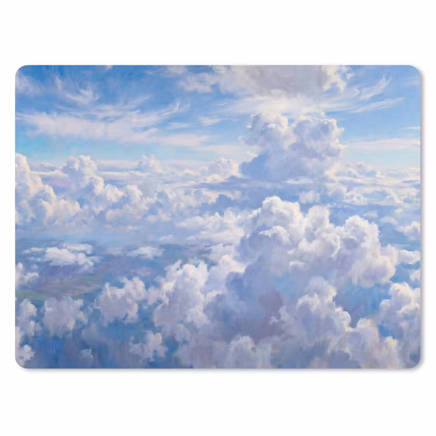 Wolken - Lucht - Natuur - Abstract - Blauw muismat rubber klein -3d
