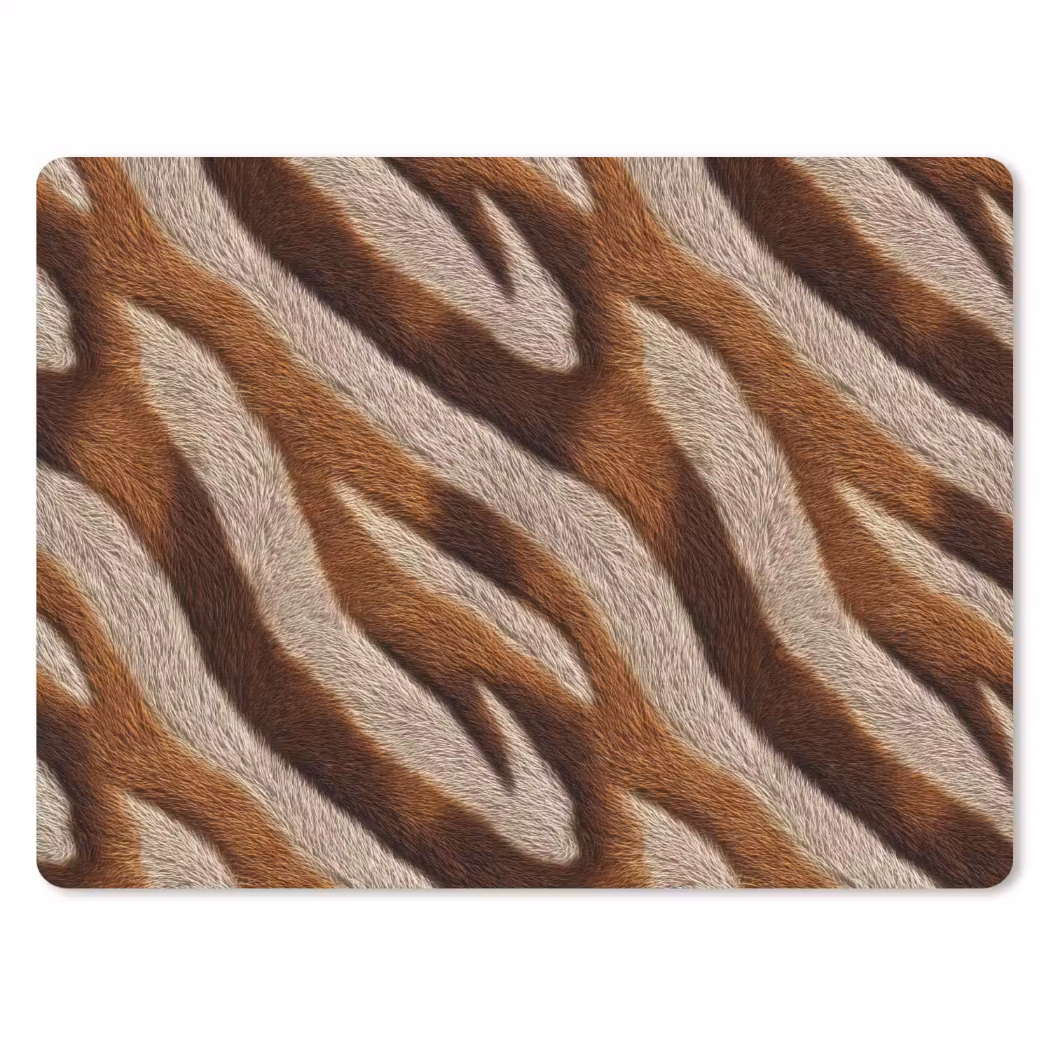 Zebra - Patroon - Bruin muismat rubber klein 262 -3d