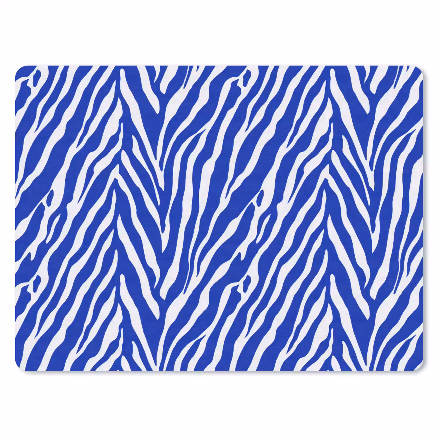 Zebra - Patroon - Kobalt - Blauw muismat rubber klein 262 -3d