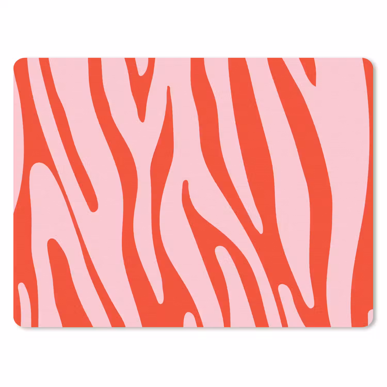 Zebraprint - Roze - Rood - Dierenprint muismat rubber klein -3d
