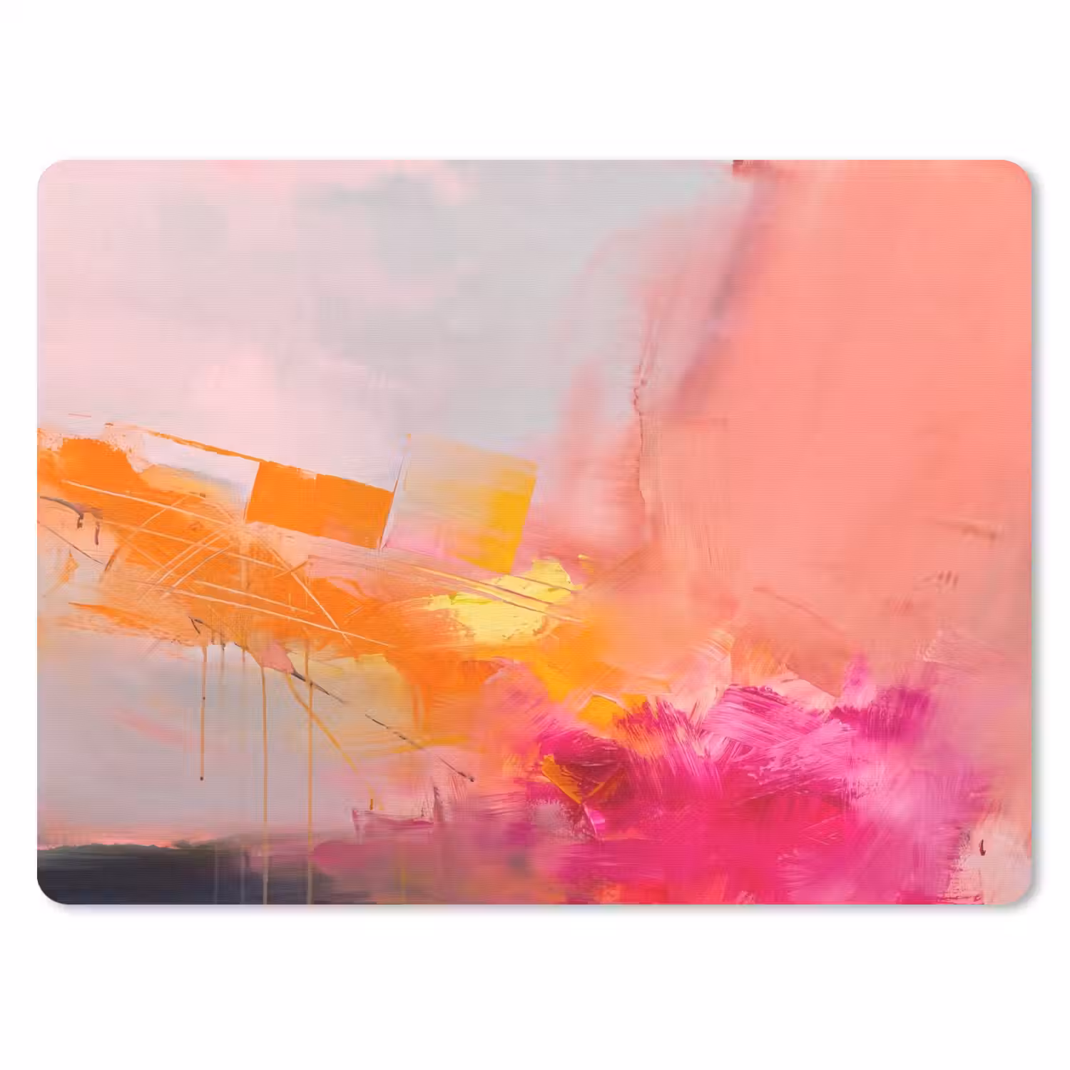 Abstract - Kleurrijk - Modern - Roze muismat rubber klein -3d