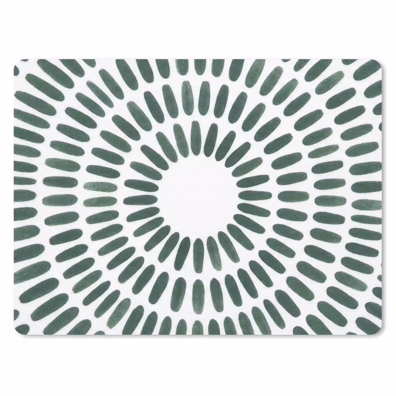 Abstract - Cirkel - Patroon - Modern - Groen muismat rubber klein -3d