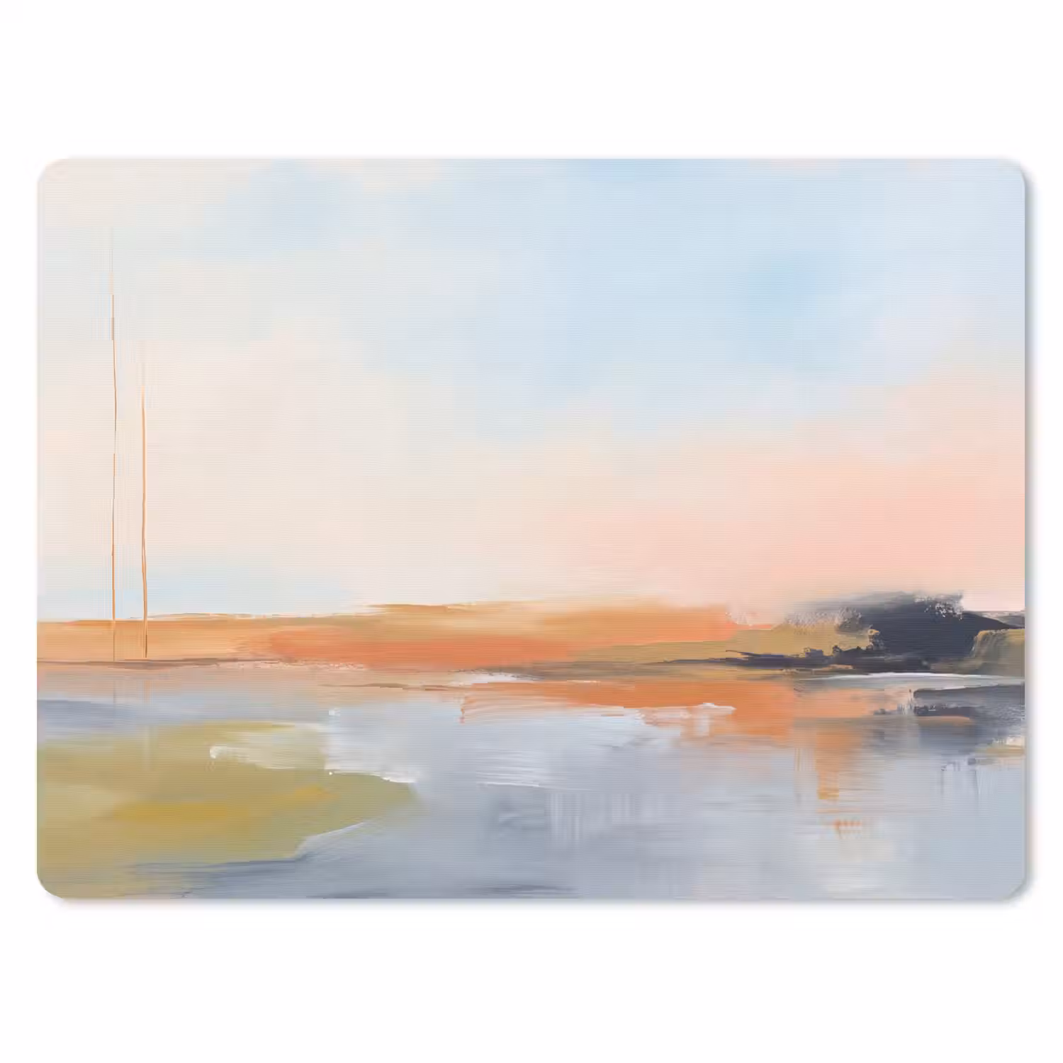 Abstract - Landschap - Horizon - Modern - Kleurrijk muismat rubber klein -3d