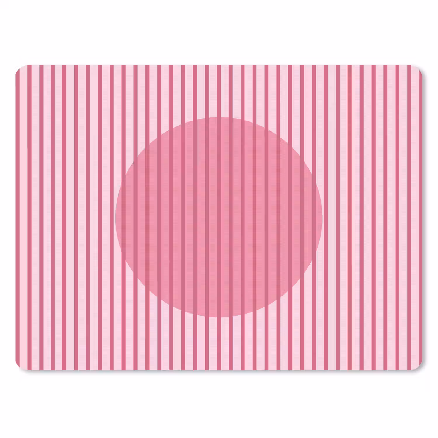Abstract - Strepen - Ovaal - Roze - Modern muismat rubber klein -3d