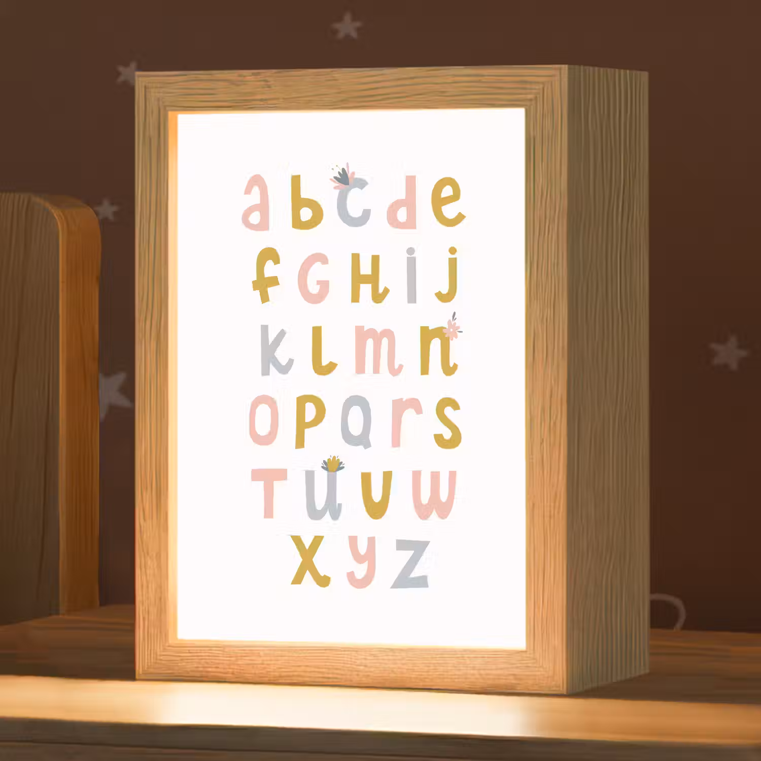 Alfabet - Roze - Letters leren voor kinderen Light Box met kabel klein -zzz_3d_website