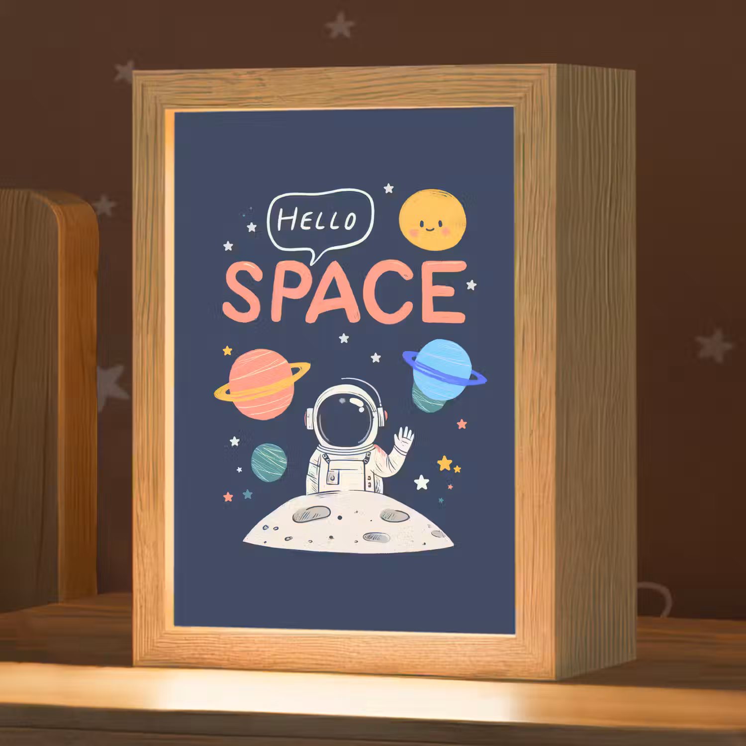 Astronaut - Ruimte - Planeten Light Box met kabel klein -zzz_3d_website