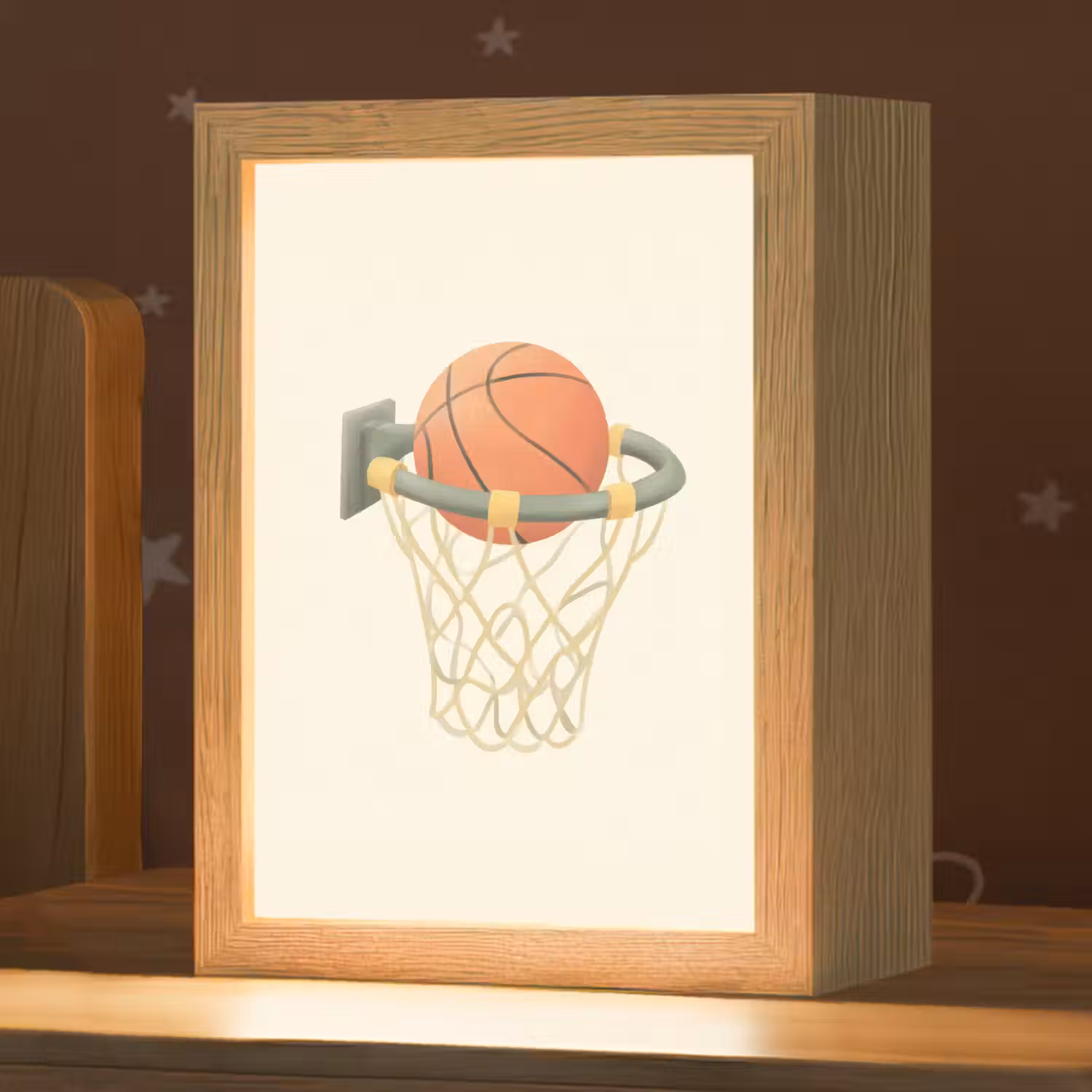 Basketbal - Net - Oranje Light Box met kabel klein -zzz_3d_website