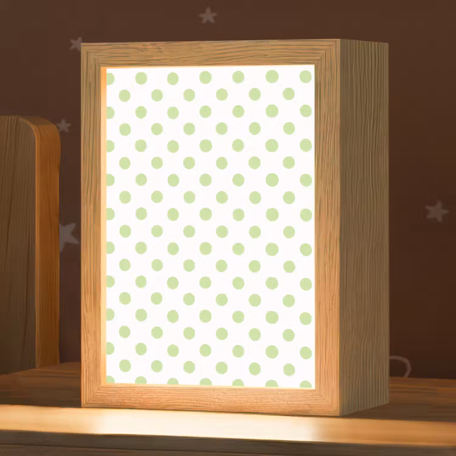 Dots - Klassiek - Groen Light Box met kabel (Kinderlampje) klein 904 -zzz_3d_website