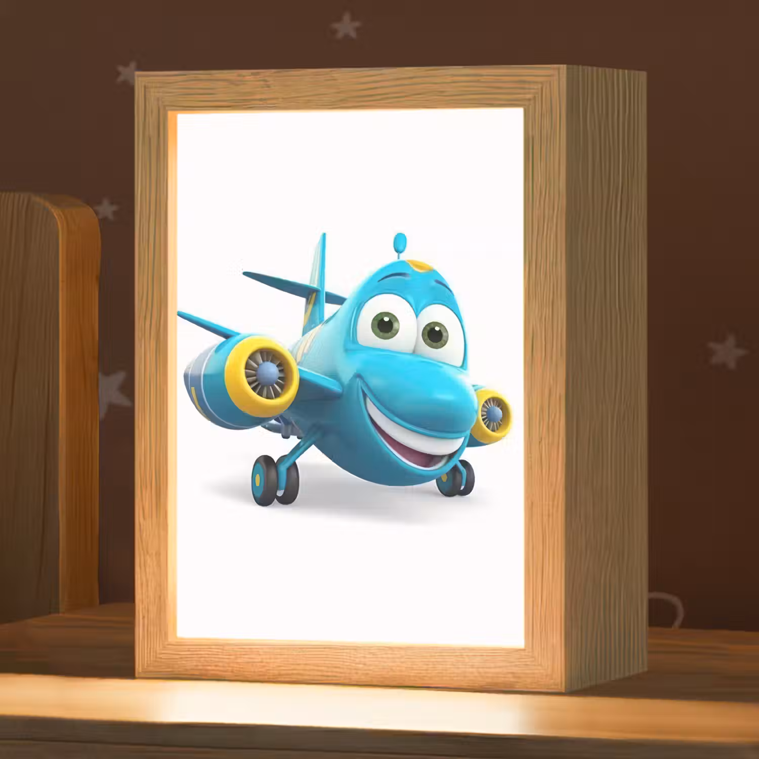 Vliegtuig - Blauw - Kinderen - Jongens Light Box met kabel klein -zzz_3d_website