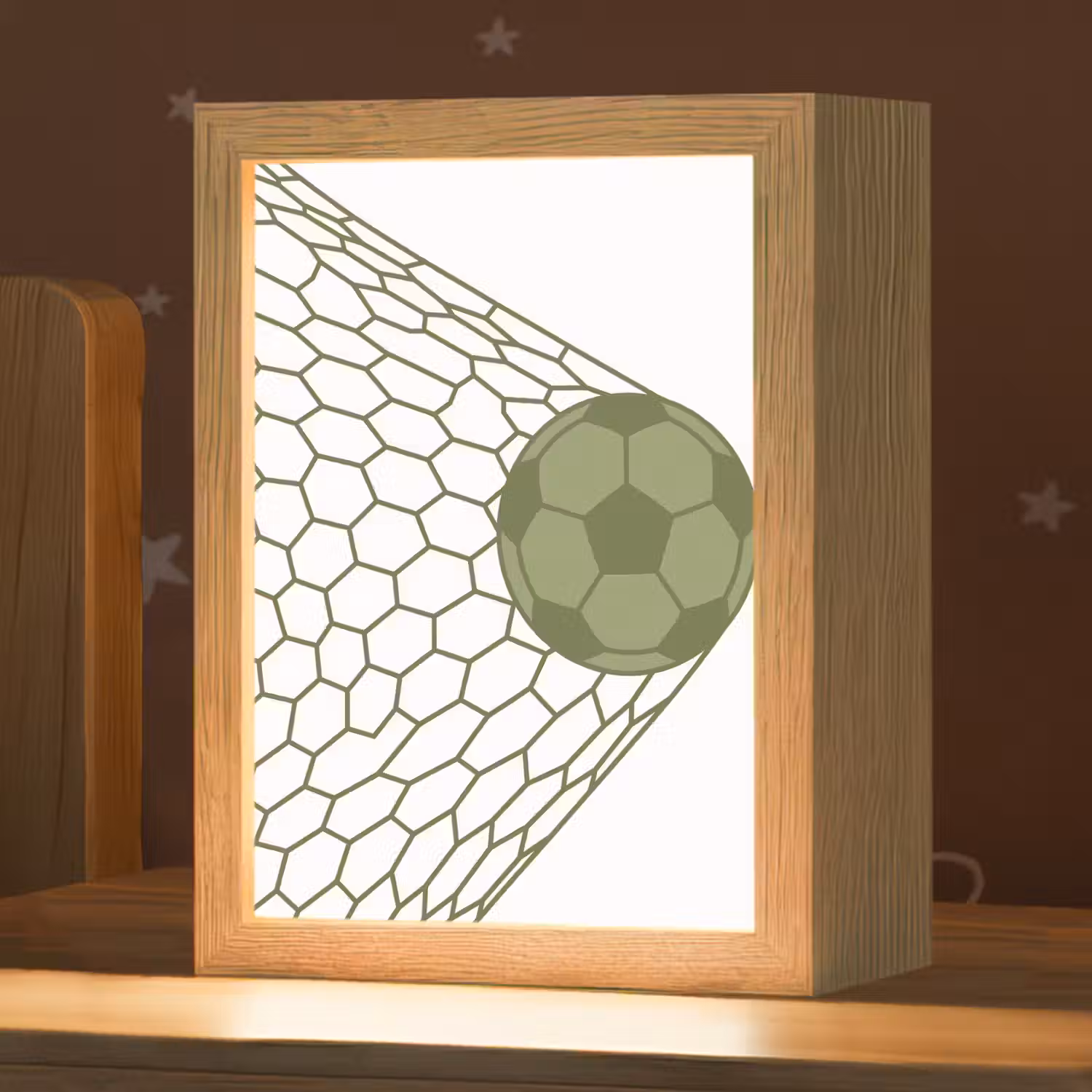 Voetbal - Goal - Sport - Groen Light Box met kabel (Kinderlampje) klein -zzz_3d_website