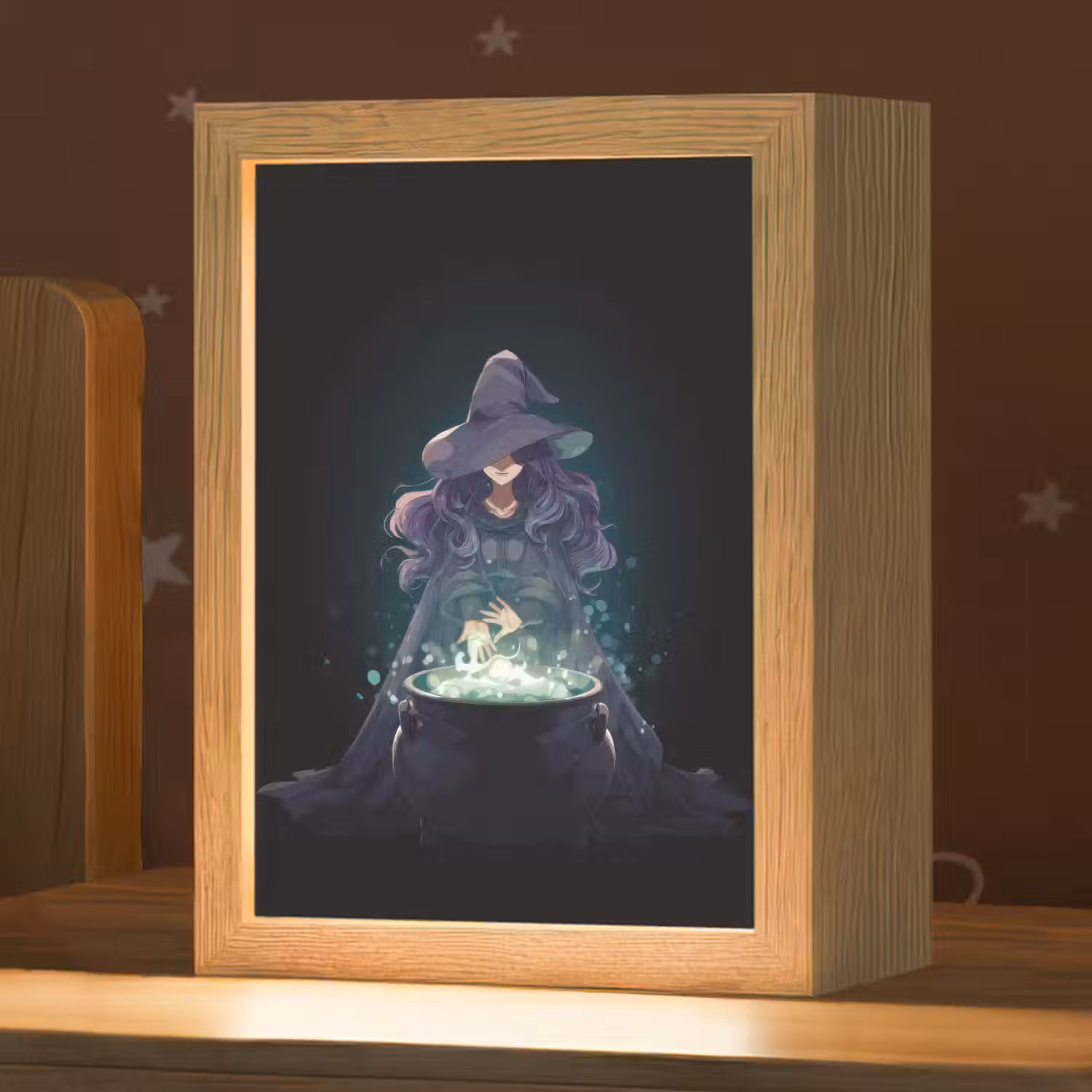 Heks - Magie - Heksenketel - Paars Light Box met kabel klein -zzz_3d_website