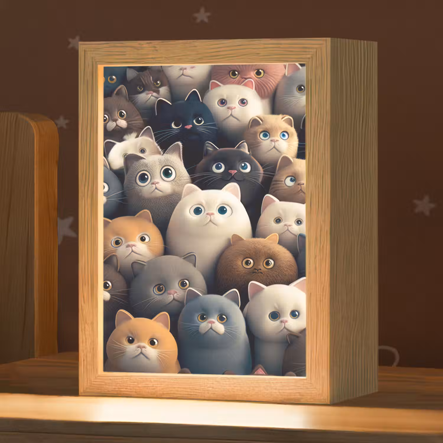 Katten - Dieren - Poes - Design - Meiden - Jongens Light Box met kabel klein -zzz_3d_website