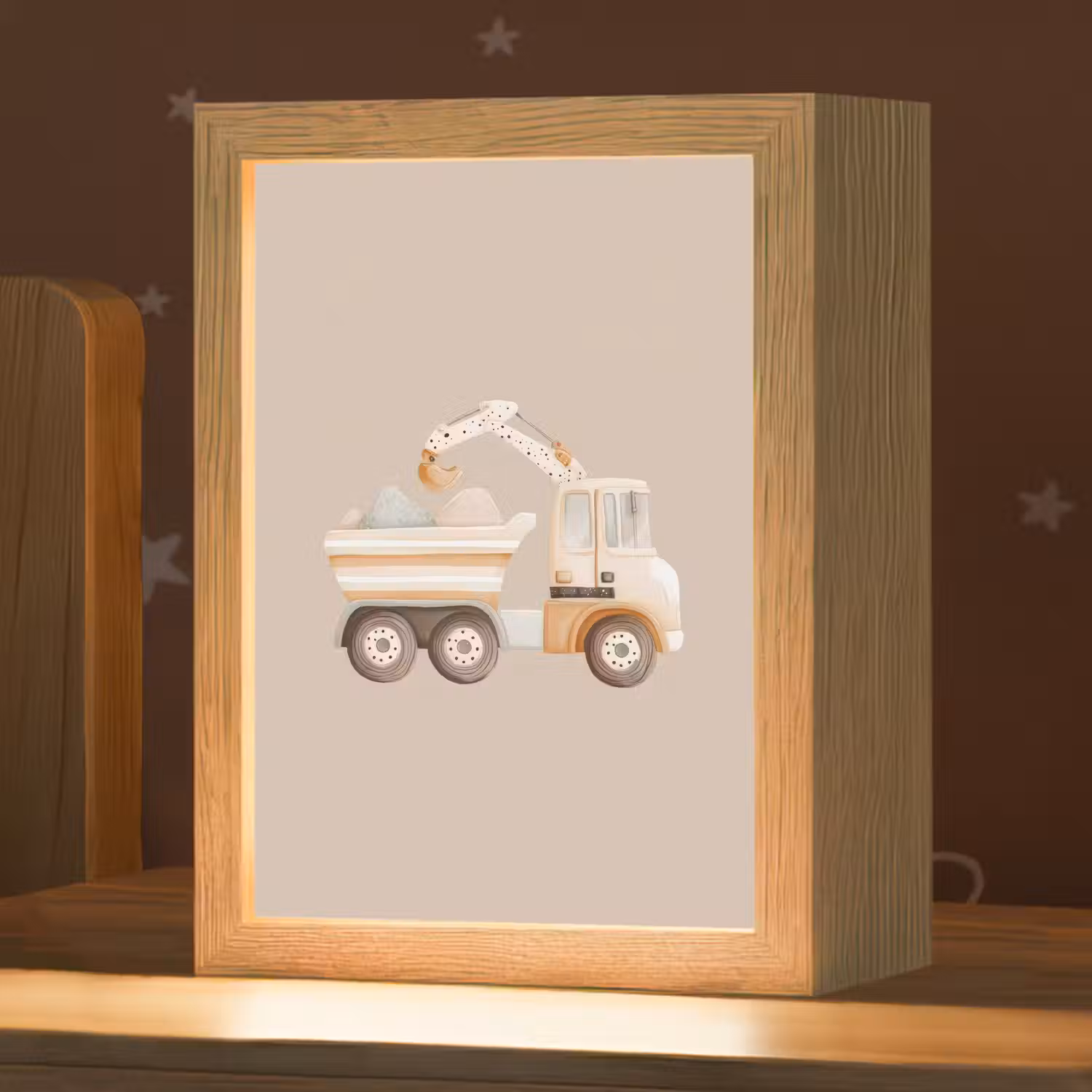 Kiepwagen - Auto - Beige Light Box met kabel klein -zzz_3d_website
