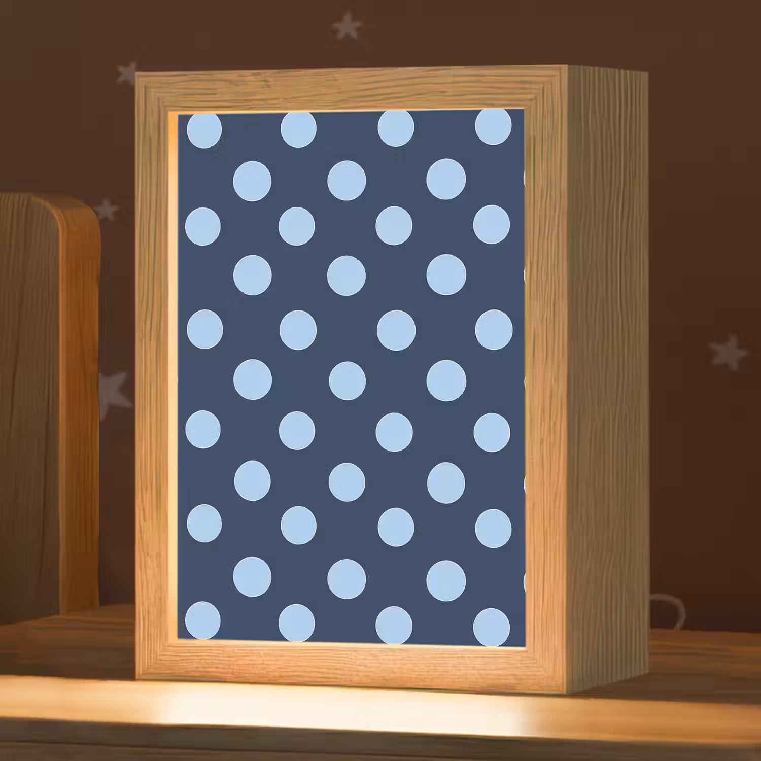 Klassiek - Dots - Blauw Light Box met kabel (Kinderlampje) klein 904 -zzz_3d_website