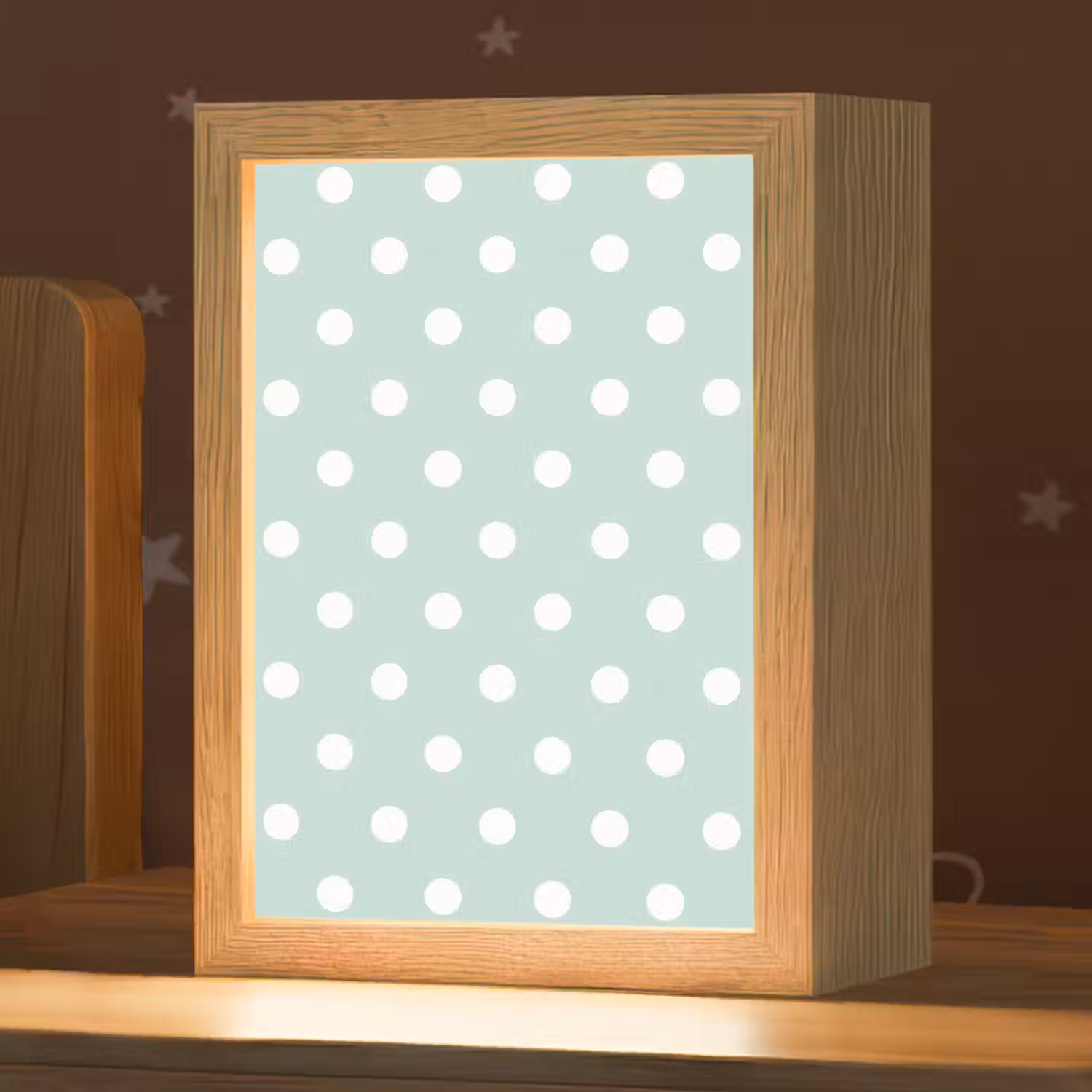 Klassiek - Polka - Groen Light Box met kabel (Kinderlampje) klein 904 -zzz_3d_website